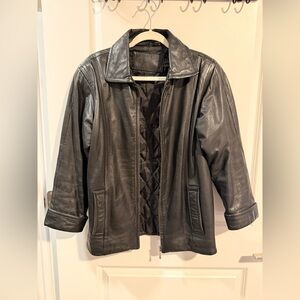 Women's Black Leather Jacket